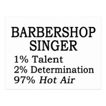 Barbershop Singer Hot Air Postcards