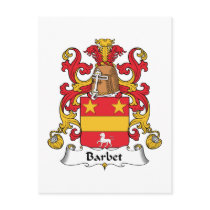 Barbet Family Crest Post Card