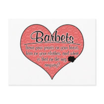 Barbet Paw Prints Dog Humour Postcards