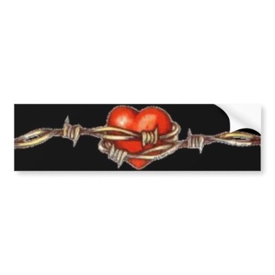 barbheart bumper sticker by ms_chat_looey2