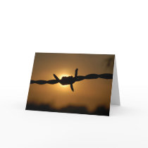 barbwire greeting card