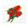 Barbwire Heart & Rose Post Card