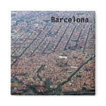 Barcelona Aerial Fridge Magnets