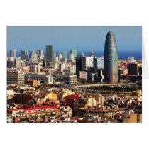 Barcelona cityscape greeting card