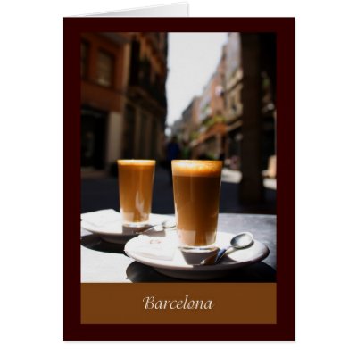 Barcelona Coffee Break Card by vanpinni