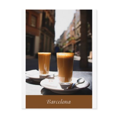 Barcelona Coffee Break Post Cards by vanpinni