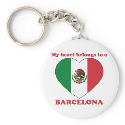 Barcelona Keychains by ValentinesDayTshirts