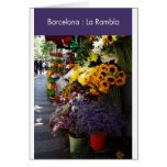 Barcelona : La Rambla Greeting Card