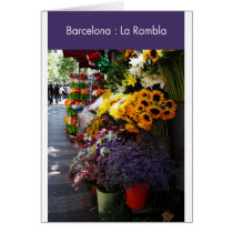 Barcelona : La Rambla Greeting Card