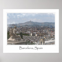 Barcelona Spain Cityscape Poster