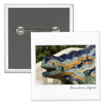 Barcelona Spain Park Guell Tourist Destination Buttons