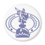 Barcelona Stamp Fridge Magnet