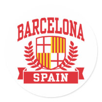 Barcelona Round Sticker