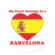 Barcelona Round Sticker