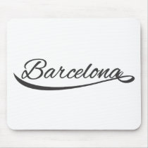 barcelona typographical mouse pads