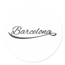 barcelona typographical sticker