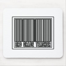 Barcode 3rd Grade Teacher Mousepad