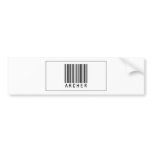 Barcode Archer Bumper Stickers