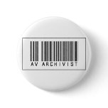 Barcode AV Archivist Pinback Buttons