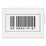 Barcode AV Archivist Greeting Cards