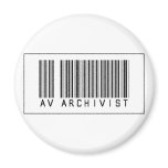 Barcode AV Archivist Fridge Magnet