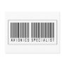 Barcode Avionics Specialist Postcard