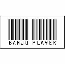 Barcode Banjo Player Photo Cut Outs