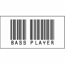 Barcode Bass Player Photo Cut Out