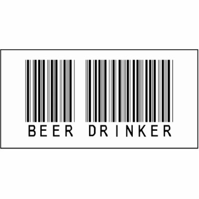 Barcode Beer Drinker Photo Sculptures by crazygoodstuff