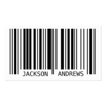 Barcode - Black Business Card Template