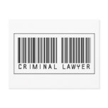 Barcode Criminal Lawyer Postcard