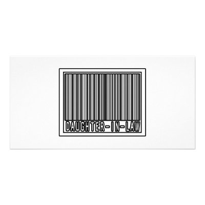 Barcode Daughter-In-Law Photo Cards by Daughter_In_Law