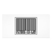 Barcode Father-In-Law Custom Photo Card