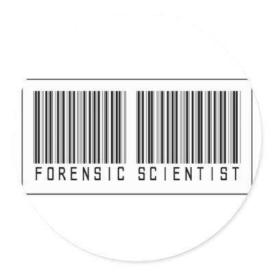 Barcode Forensic Scientist Round Stickers by crazygoodstuff