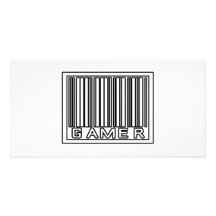 Barcode Gamer Personalised Photo Card