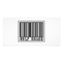 Barcode Golf Coach Customised Photo Card