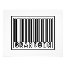 Barcode Grandson Personalized Invite
