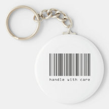 Barcode - Handle With Care Key Chain