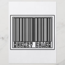 Barcode Hockey Coach Personalized Flyer