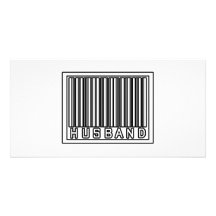 Barcode Husband Personalized Photo Card