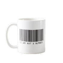 Barcode - I Am Not  A Number Coffee Mugs