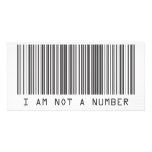 Barcode - I Am Not  A Number photo cards