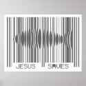 Barcode Jesus Saves posters
