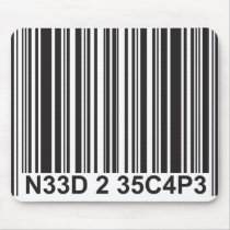 Barcode leetspeak - Need to Escape Mousepad