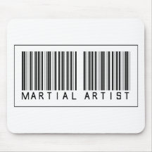 Barcode Martial Artist Mouse Pad