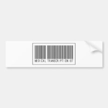 Barcode Medical Transcriptionist Bumper Sticker