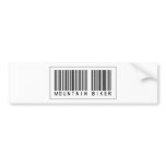Barcode Mountain Biker Bumper Sticker
