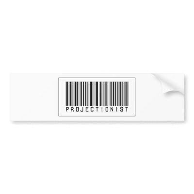 Barcode Projectionist Bumper Sticker by crazygoodstuff