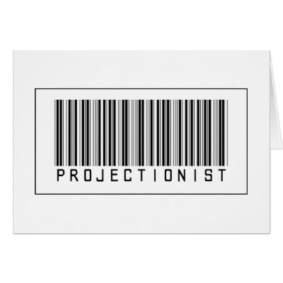 Barcode Projectionist Greeting Cards by crazygoodstuff