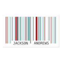 Barcode - Red/Blue Business Card Templates